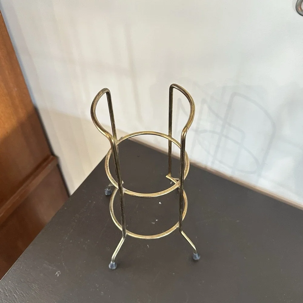 VTG Liquore Galliano Bottle Stand Gold‎ Metal 9.5